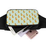 Giraffe With Glasses Pattern Print Waist Bag