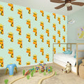 Giraffe With Glasses Pattern Print Wall Sticker