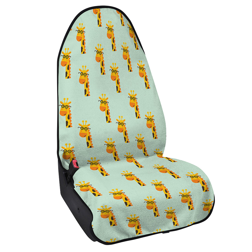 Giraffe With Glasses Pattern Print Waterproof Car Seat Cover