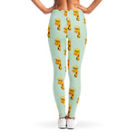 Giraffe With Glasses Pattern Print Women's Leggings
