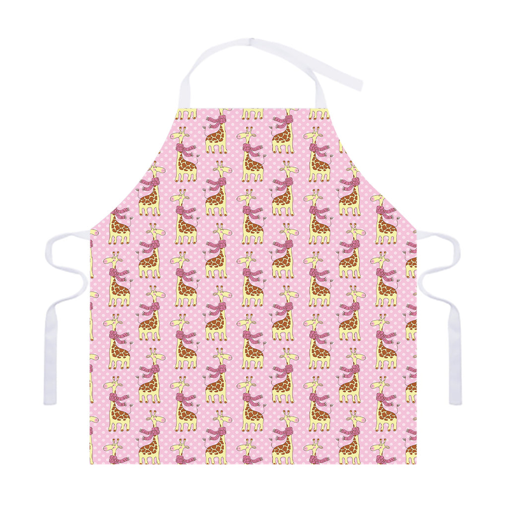 Giraffe With Scarf Pattern Print Adjustable Apron
