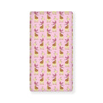 Giraffe With Scarf Pattern Print Baby Crib Sheet