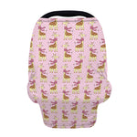 Giraffe With Scarf Pattern Print Baby Seat Cover