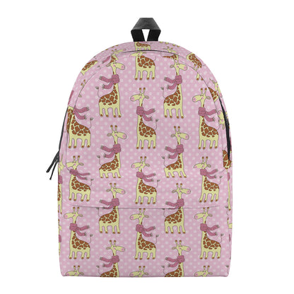 Giraffe With Scarf Pattern Print Backpack