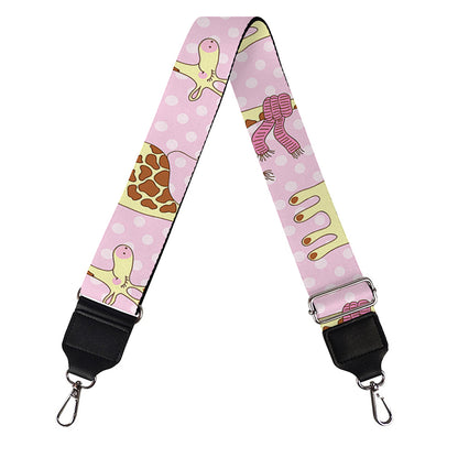 Giraffe With Scarf Pattern Print Bag Strap
