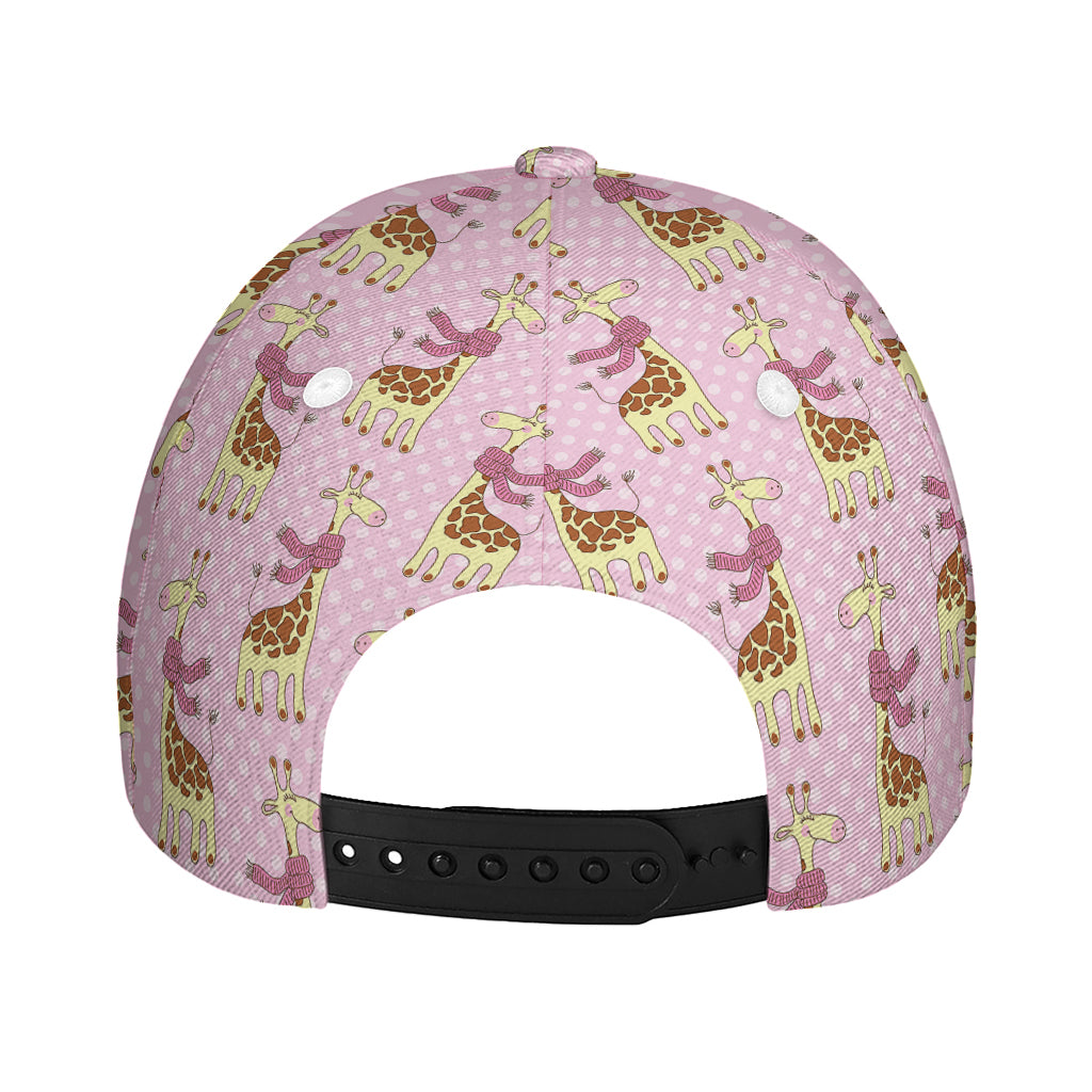 Giraffe With Scarf Pattern Print Baseball Cap