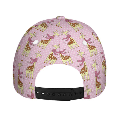 Giraffe With Scarf Pattern Print Baseball Cap