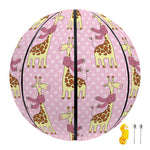 Giraffe With Scarf Pattern Print Basketball