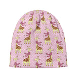Giraffe With Scarf Pattern Print Beanie