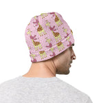 Giraffe With Scarf Pattern Print Beanie