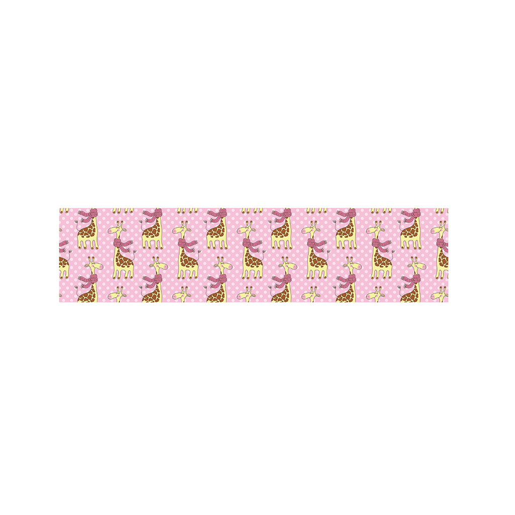 Giraffe With Scarf Pattern Print Bed Runner