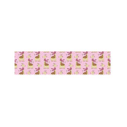 Giraffe With Scarf Pattern Print Bed Runner