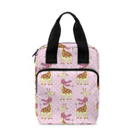Giraffe With Scarf Pattern Print Bible Tote Bag