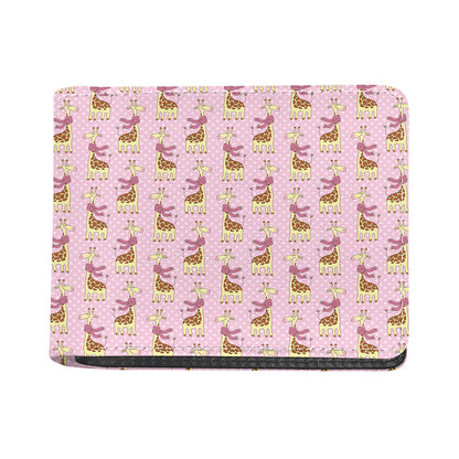 Giraffe With Scarf Pattern Print Bifold Wallet