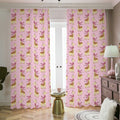 Giraffe With Scarf Pattern Print Dimout Pencil Pleat Curtains
