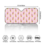 Giraffe With Scarf Pattern Print Car Windshield Sun Shade