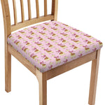Giraffe With Scarf Pattern Print Chair Cushion Cover