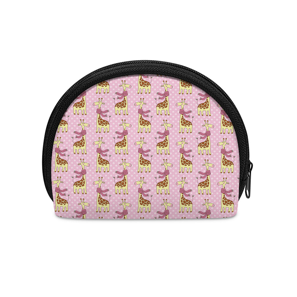 Giraffe With Scarf Pattern Print Coin Purse