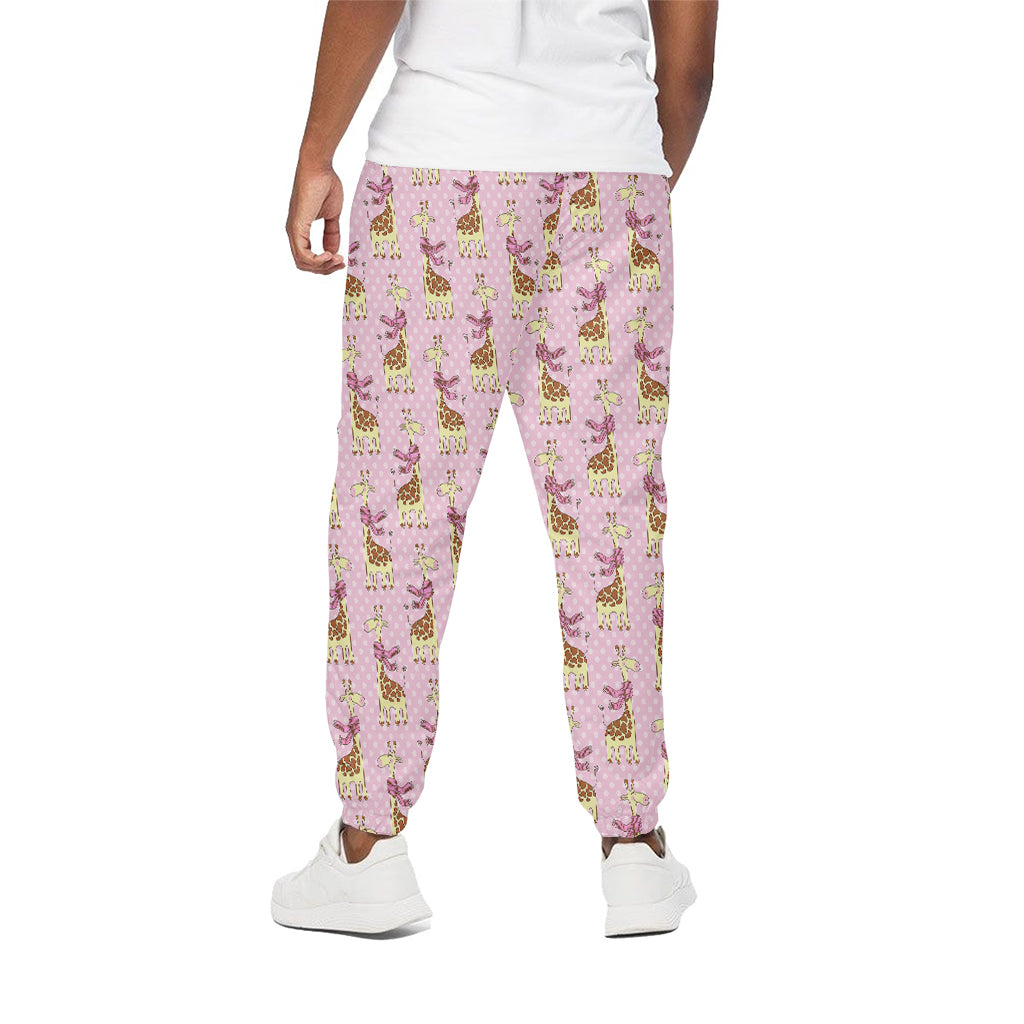 Giraffe With Scarf Pattern Print Cotton Pants