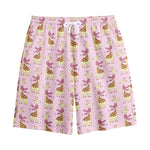 Giraffe With Scarf Pattern Print Cotton Shorts
