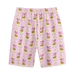 Giraffe With Scarf Pattern Print Cotton Shorts