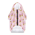 Giraffe With Scarf Pattern Print Dog Zip Up Hoodie