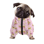 Giraffe With Scarf Pattern Print Dog Zip Up Jacket