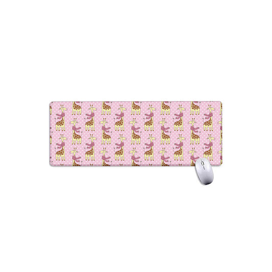 Giraffe With Scarf Pattern Print Extended Mouse Pad