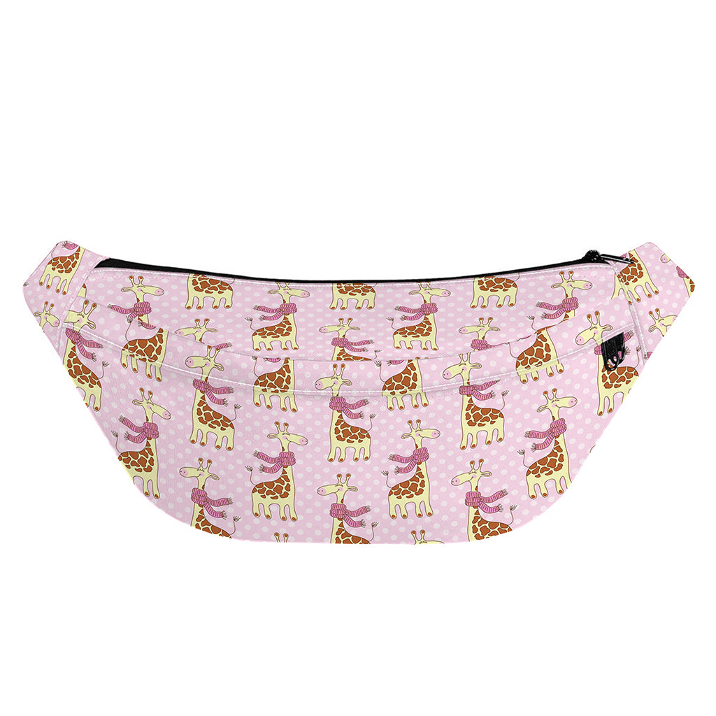 Giraffe With Scarf Pattern Print Fanny Pack