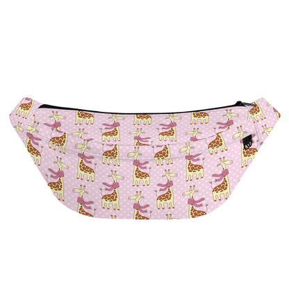Giraffe With Scarf Pattern Print Fanny Pack