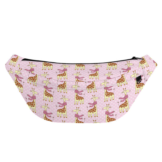 Giraffe With Scarf Pattern Print Fanny Pack