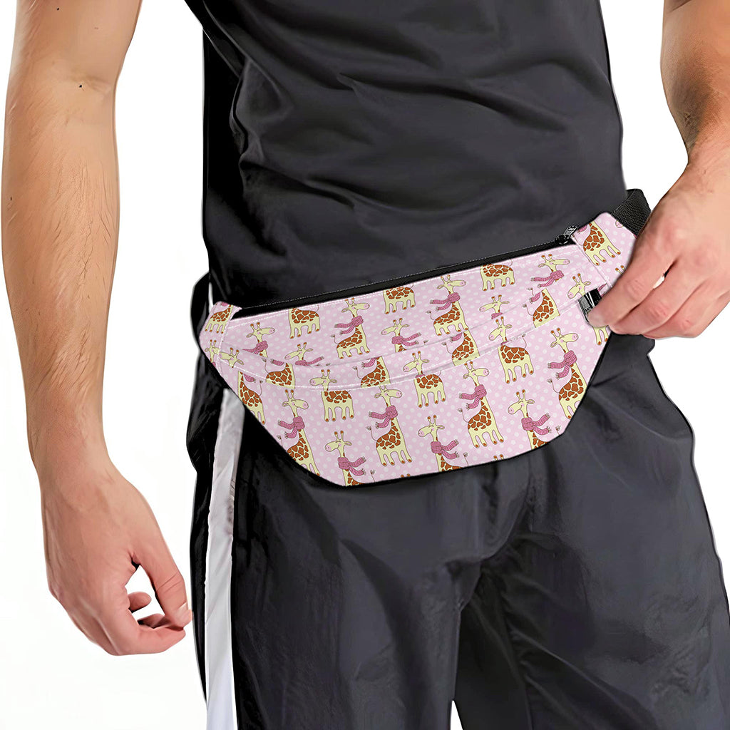 Giraffe With Scarf Pattern Print Fanny Pack