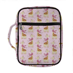 Giraffe With Scarf Pattern Print Front Pocket Bible Bag