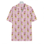 Giraffe With Scarf Pattern Print Hawaiian Shirt