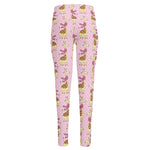 Giraffe With Scarf Pattern Print High-Waisted Pocket Leggings