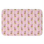 Giraffe With Scarf Pattern Print Indoor Door Mat