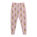 Giraffe With Scarf Pattern Print Jogger Pants
