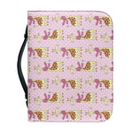 Giraffe With Scarf Pattern Print Leather Bible Cover