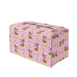 Giraffe With Scarf Pattern Print Leather Tissue Box Cover