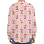 Giraffe With Scarf Pattern Print Long Sleeve Baseball Jersey
