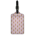 Giraffe With Scarf Pattern Print Luggage Tag