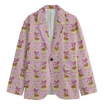Giraffe With Scarf Pattern Print Men's Blazer