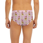 Giraffe With Scarf Pattern Print Men's Briefs