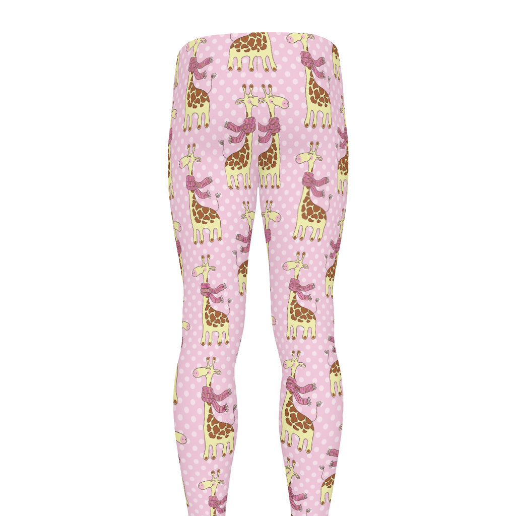 Giraffe With Scarf Pattern Print Men's leggings