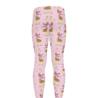 Giraffe With Scarf Pattern Print Men's leggings