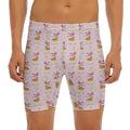 Giraffe With Scarf Pattern Print Men's Long Boxer Briefs
