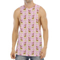 Giraffe With Scarf Pattern Print Men's Muscle Tank Top