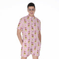 Giraffe With Scarf Pattern Print Men's Romper