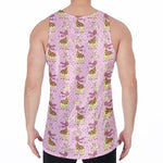Giraffe With Scarf Pattern Print Men's Velvet Tank Top