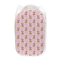 Giraffe With Scarf Pattern Print Mesh Laundry Hamper